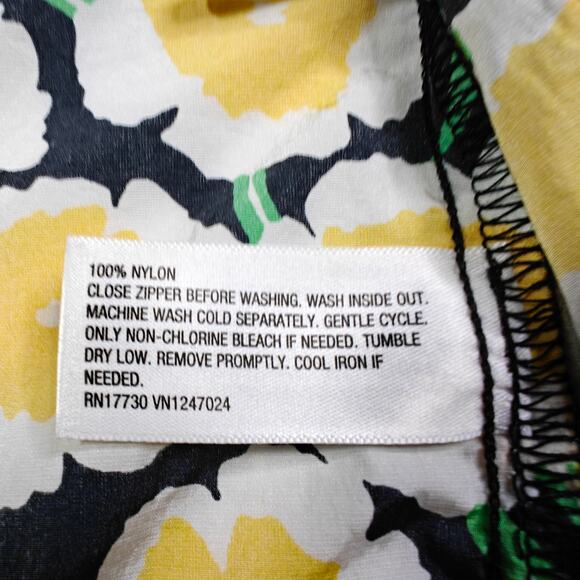 Diane von Furstenberg Yellow Poppy Floral Hooded Vest XXS Used Excellent - Picture 7 of 8